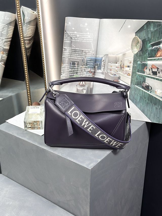 Loewe original calfskin small puzzle bag A510P60 purple