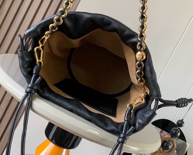 Loewe original lambskin flamenco purse bucket A411FPB black