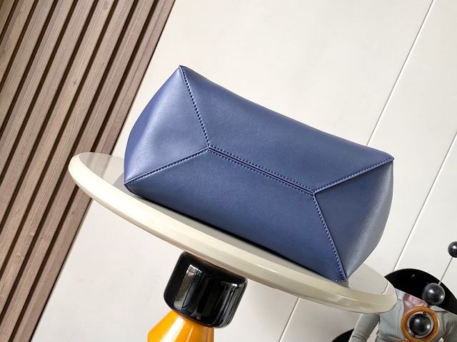 Loewe original calfskin medium puzzle fold tote A657G50 dark blue