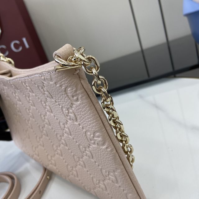 GG original calfskin emblem medium shoulder bag 815277 light pink