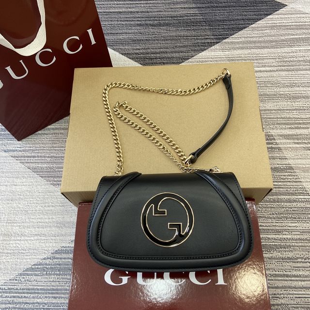 GG original calfskin blondie small shoulder bag 815711 black