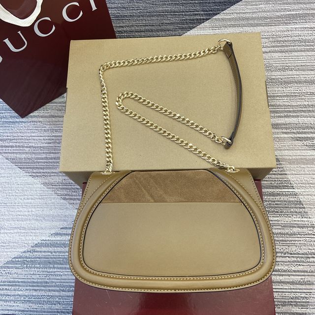GG original suede calfskin blondie medium shoulder bag 815715 brown