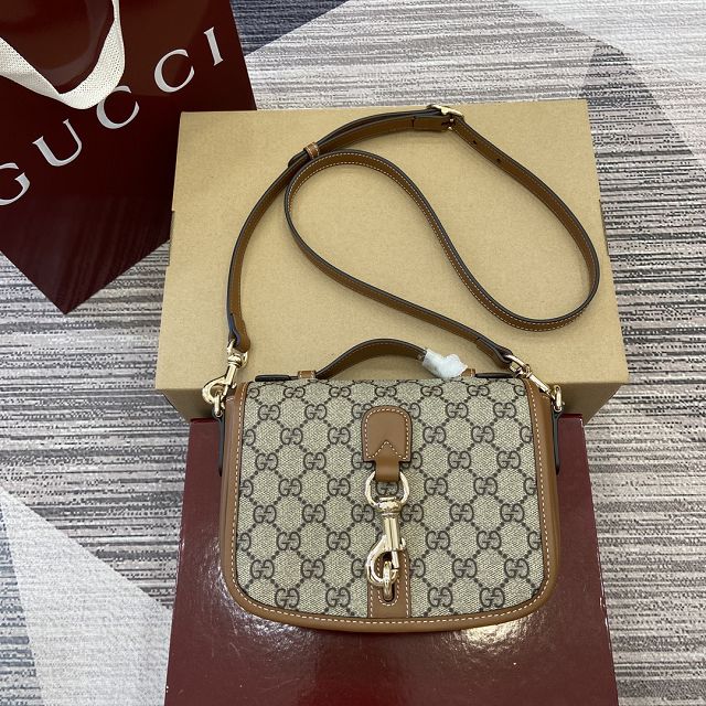GG original canvas emblem mini shoulder bag 815211 brown
