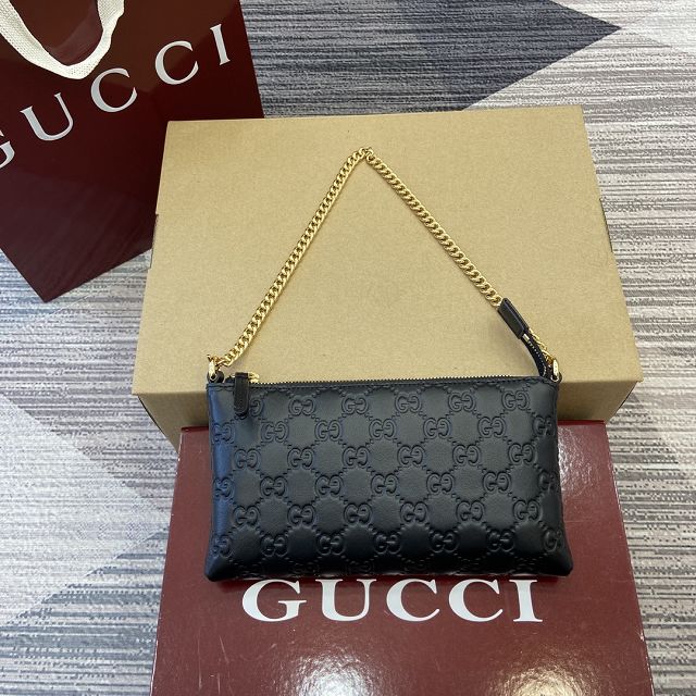 GG original calfskin chain pochette 779791 black