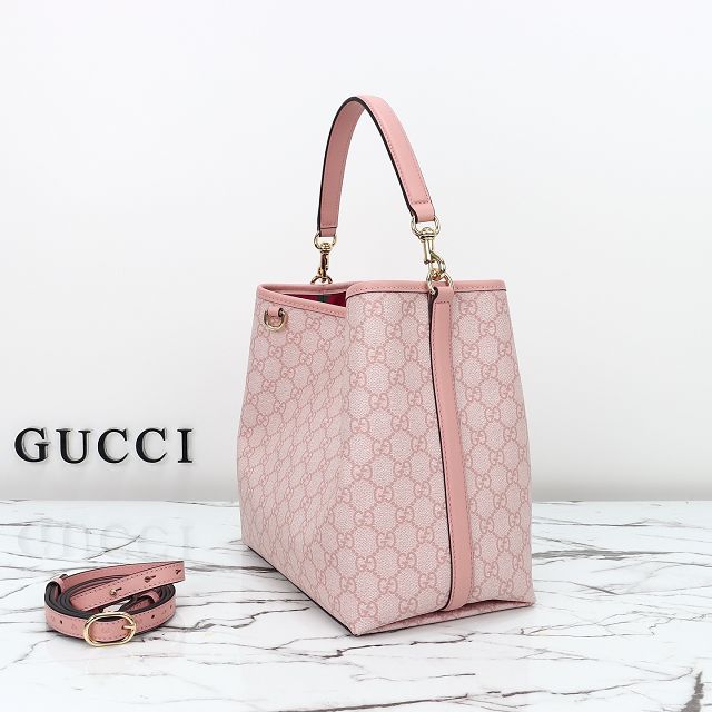 GG original canvas emblem medium bucket bag 815103 pink