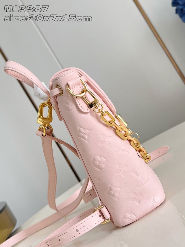 Louis vuitton original lambskin coussin backpack mini M13389 pink