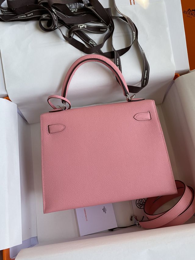 Hermes original epsom leather kelly 25 bag K25-1 rose confetti