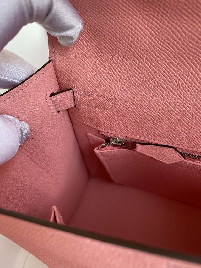 Hermes original epsom leather kelly 25 bag K25-1 rose confetti