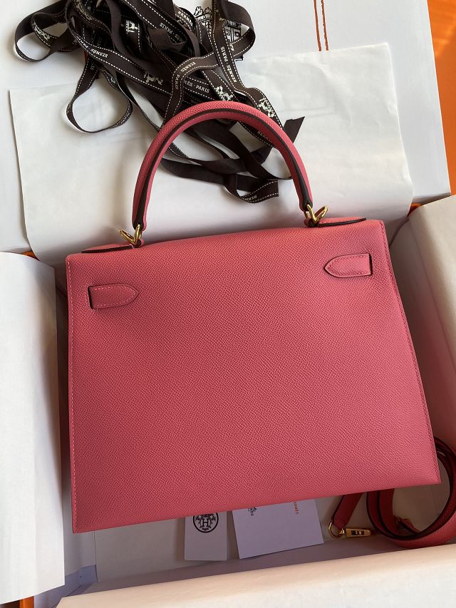 Hermes original epsom leather kelly 28 bag K28-2 rose lipstick