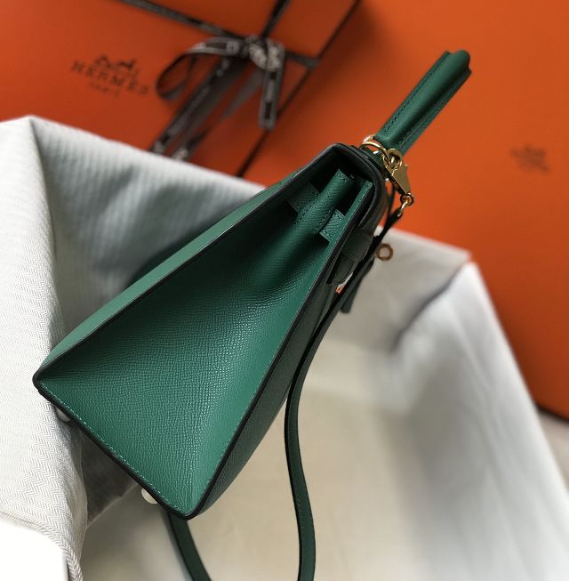 Hermes original epsom leather kelly 28 bag K28-2 vert vertigo