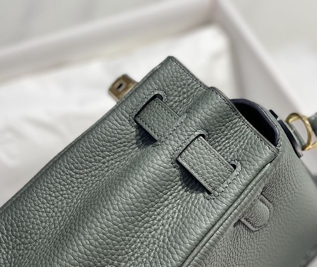 Hermes original togo leather kelly 32 bag K32-1 vert amande