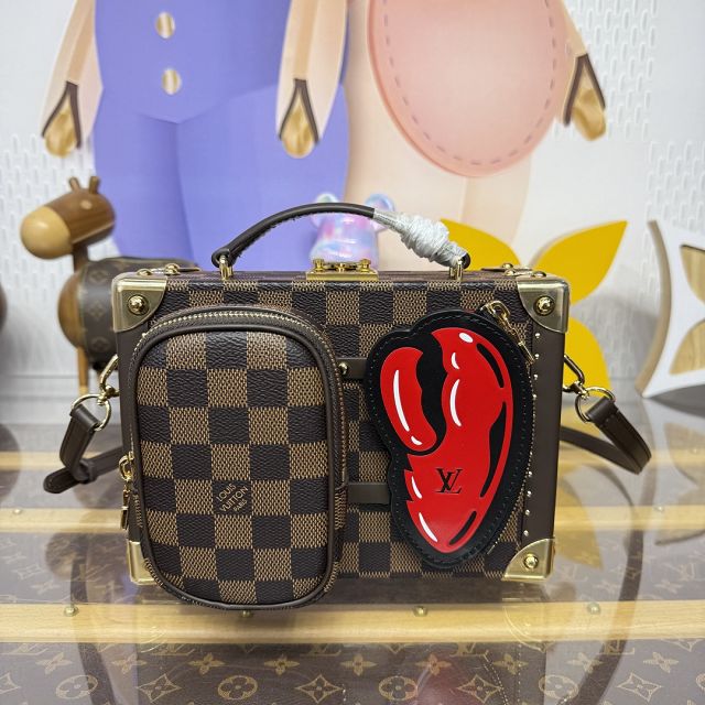 Louis vuitton original damier ebene sawagani trunk N40765