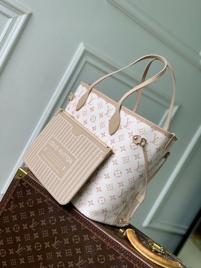 Louis vuitton original calfskin&canvas neverfull Inside out MM M11946 dune