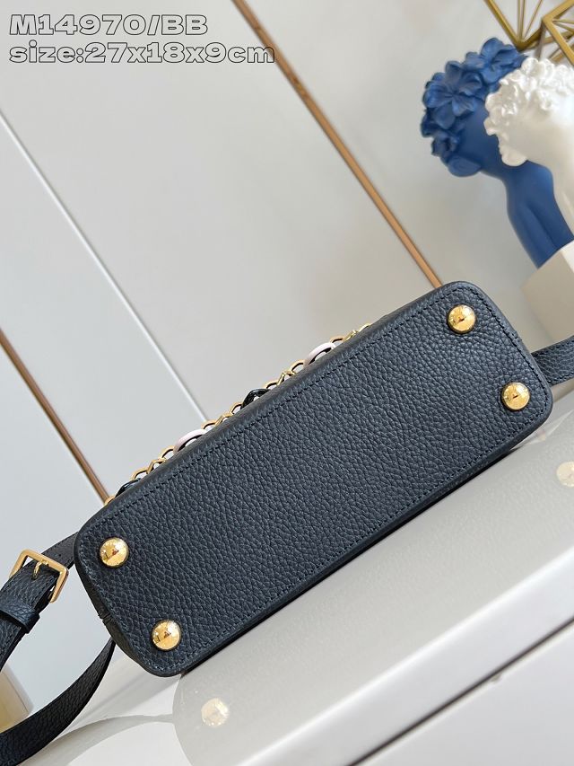 Louis vuitton original calfskin capucines BB handbag M14970 black