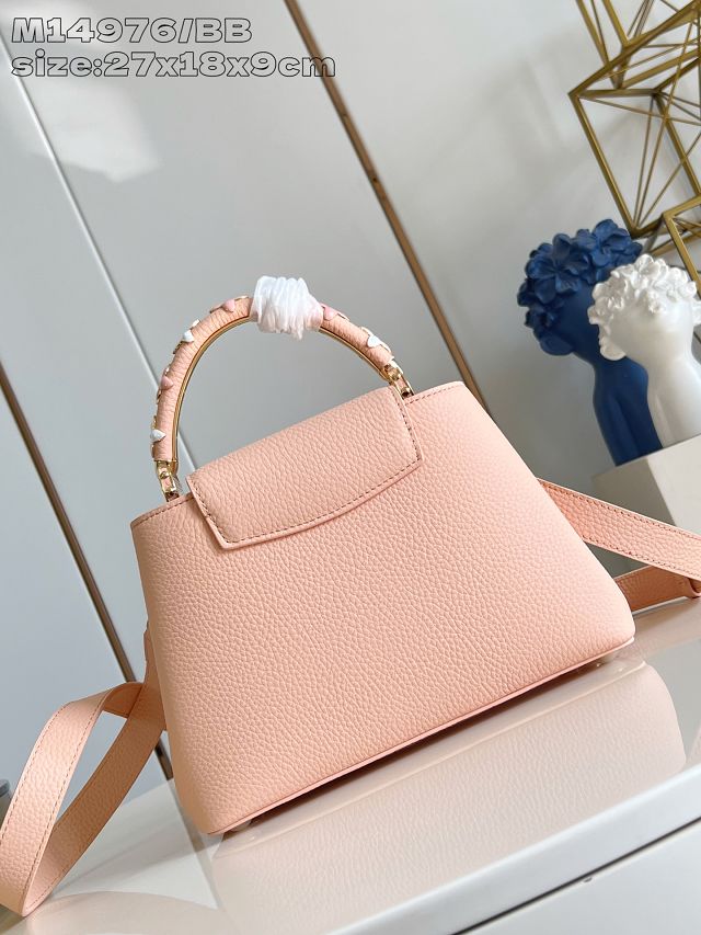 Louis vuitton original calfskin capucines BB handbag M14976 light pink