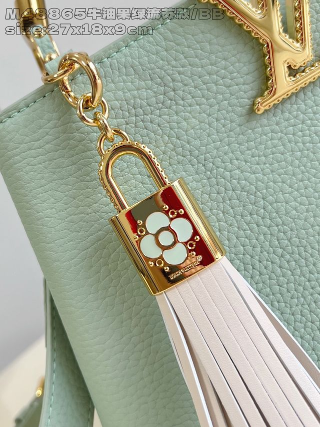 Louis vuitton original calfskin capucines BB handbag M15158 green