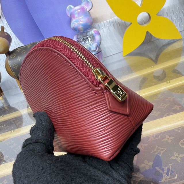 Louis vuitton original epi leather pochette cosmetique M15201 bordeaux