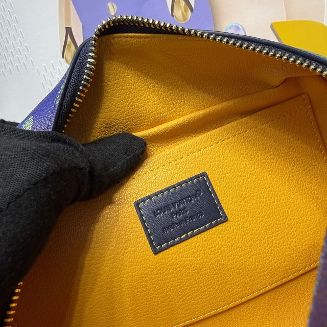 Louis vuitton original monogram canvas locker dopp kit M25902 blue&green