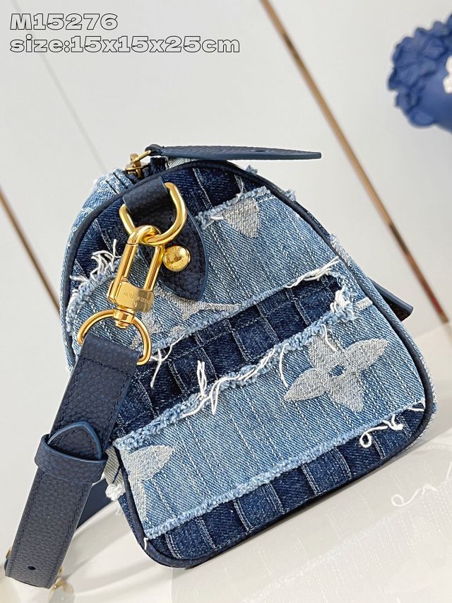 Louis vuitton original denim speedy 25 M15276 blue