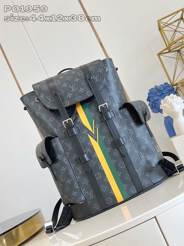 Louis vuitton original monogram eclipse christopher backpack MM P01959 