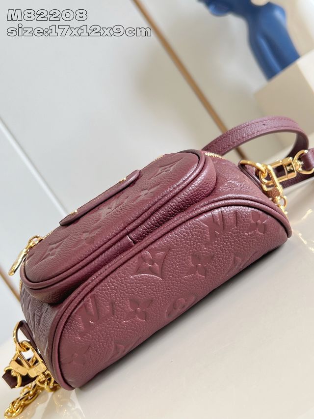 Louis vuitton original calfskin mini bumbag M25905 garnet