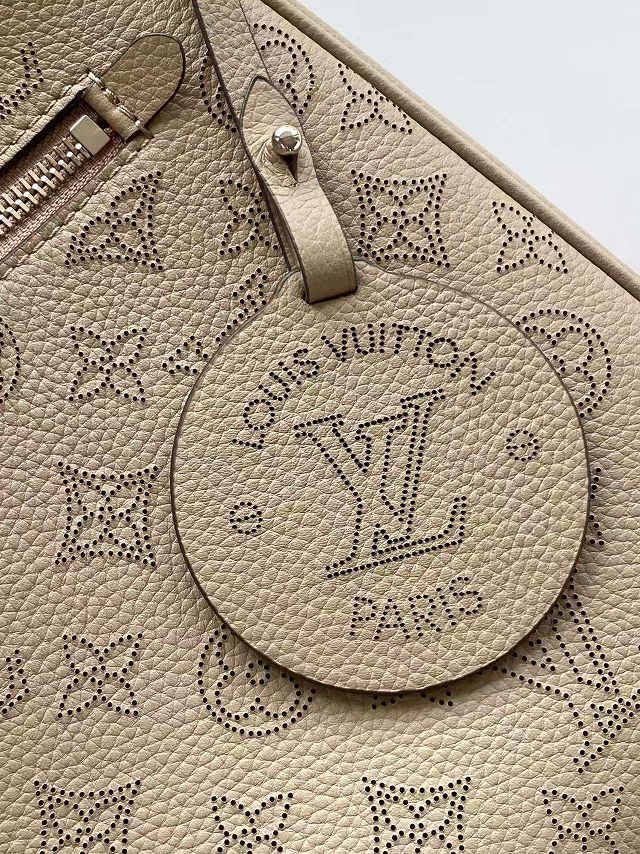 Louis vuitton original mahina calfskin all around MM M14617 grey