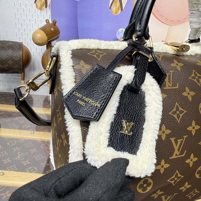 Louis vuitton original monogram canvas speedy soft 30 teddy M26326