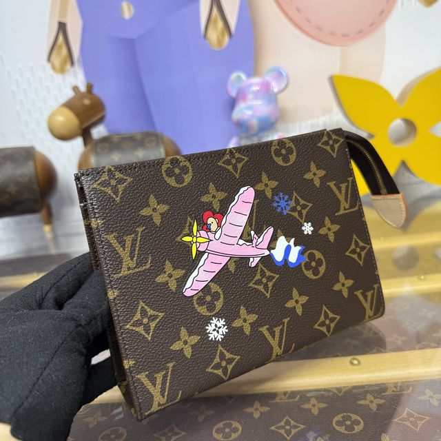 Louis vuitton original monogram canvas trio toilet pouch M15357