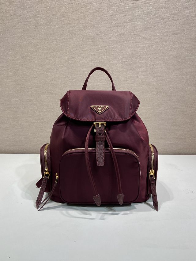 Prada original nylon medium backpack 1BZ081 bordeaux