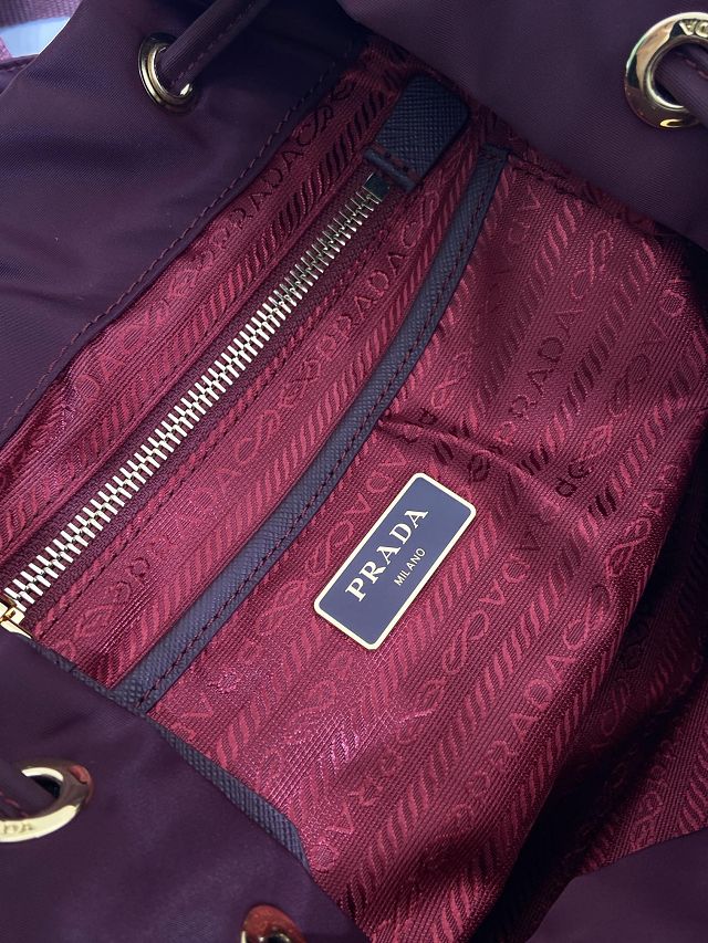 Prada original nylon medium backpack 1BZ081 bordeaux