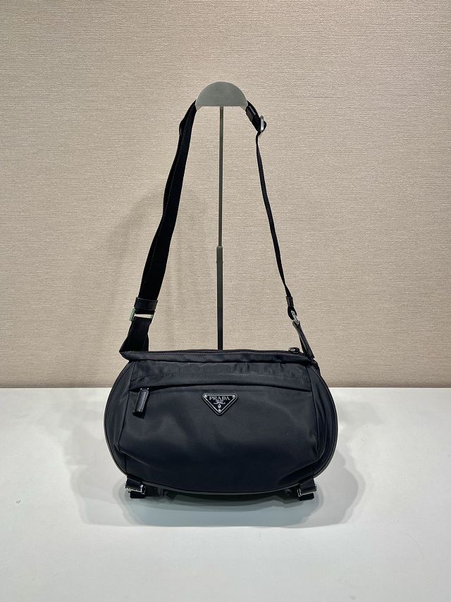 Prada original nylon small shoulder bag 2VH994 black