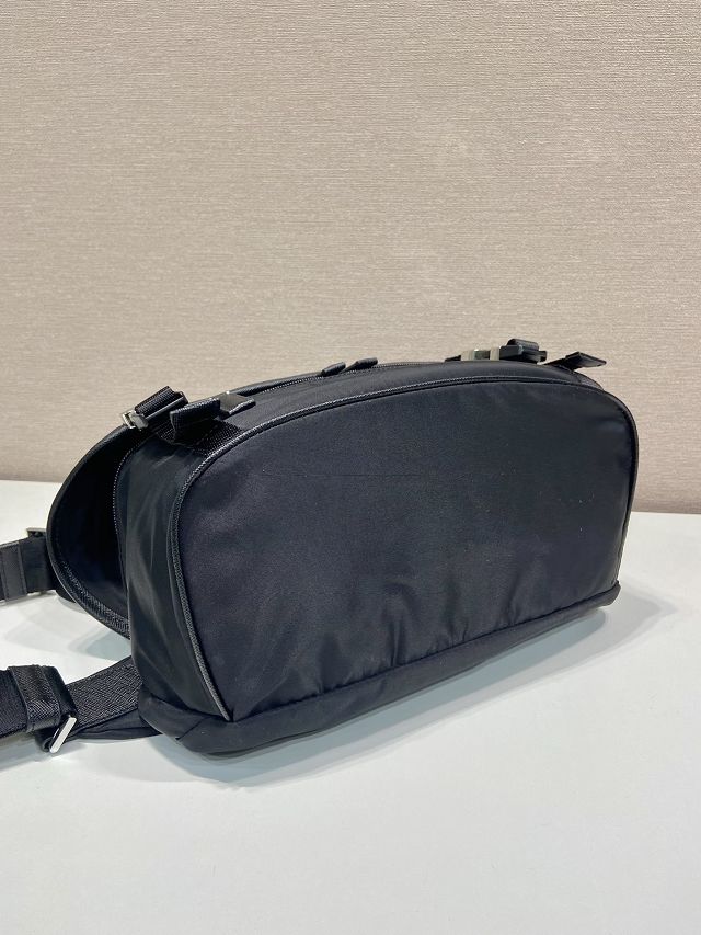 Prada original nylon small shoulder bag 2VH994 black