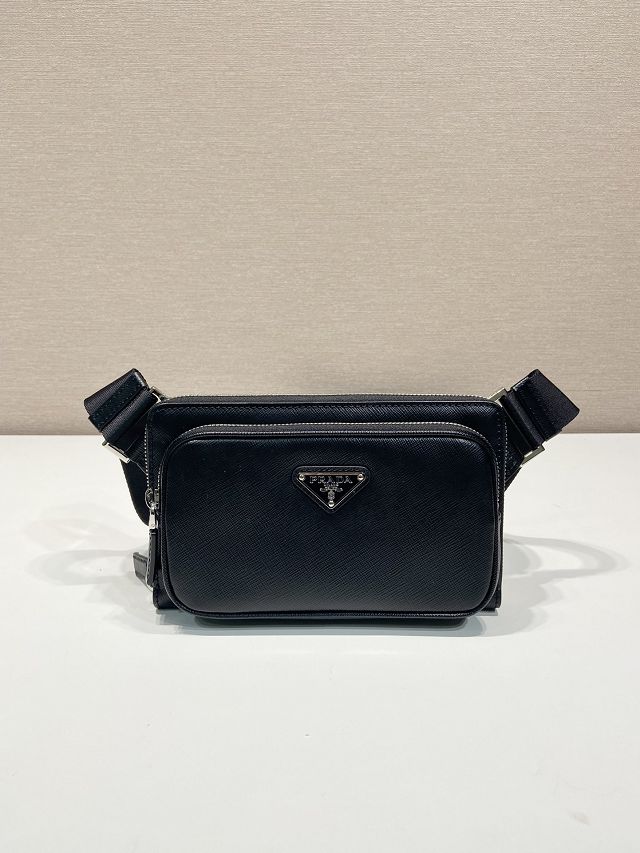 Prada original calfskin belt bag 2VH156 black