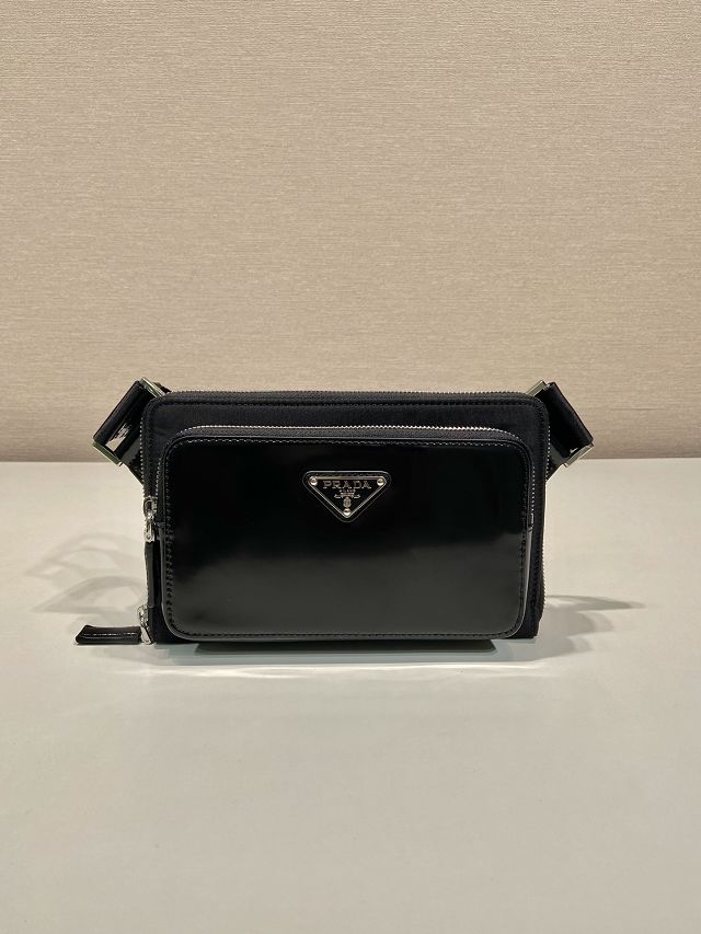 Prada original calfskin belt bag 2VH156 black