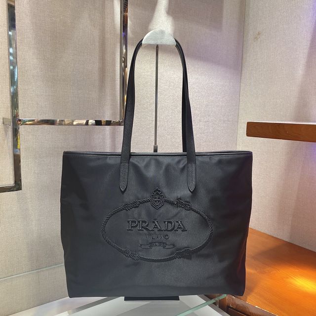 Prada original nylon large tote bag 1BG218 black