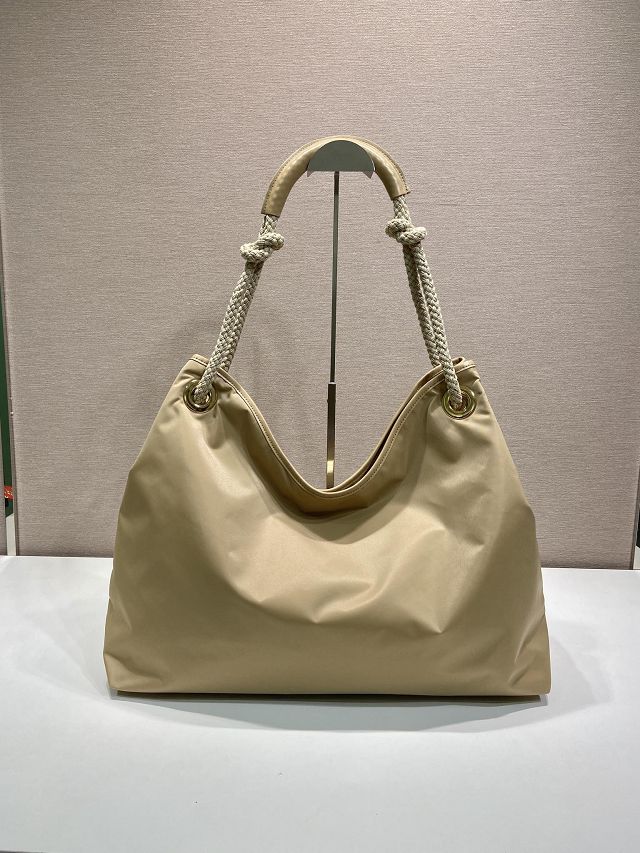Prada original nylon mariner large shoulder bag 1BC244 beige