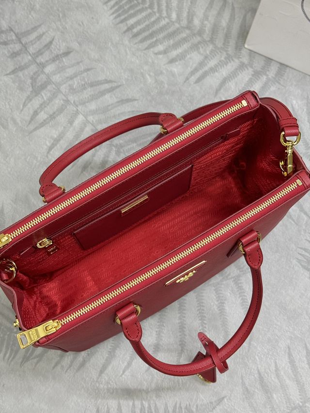 Prada original saffiano calfskin galleria large bag 1BA274 red