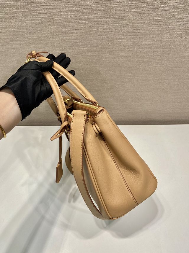 Prada original soft calfskin galleria medium bag 1BA863 apricot