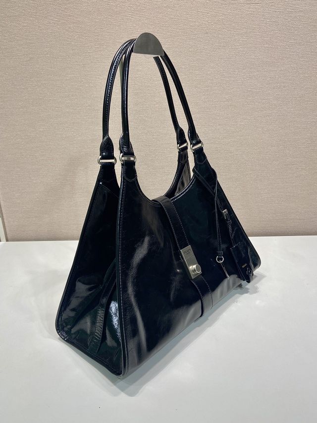 Prada original calfskin large tote bag 1BG570 black