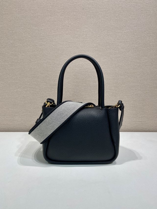 Prada original calfskin mini tote bag 1BA362 black