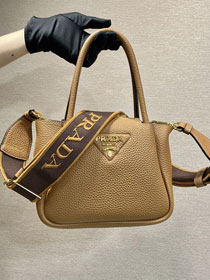 Prada original calfskin mini tote bag 1BA362 brown