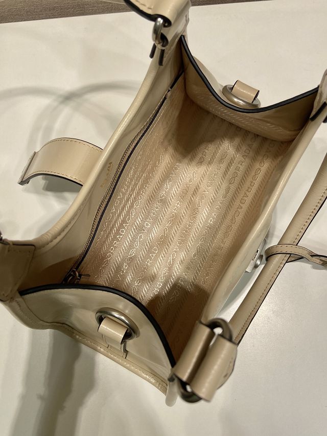 Prada original calfskin mini tote bag 1BG580 beige