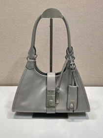 Prada original calfskin mini tote bag 1BG580 grey