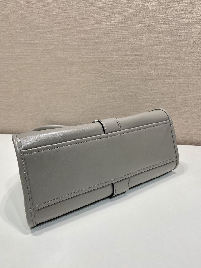 Prada original calfskin mini tote bag 1BG580 grey