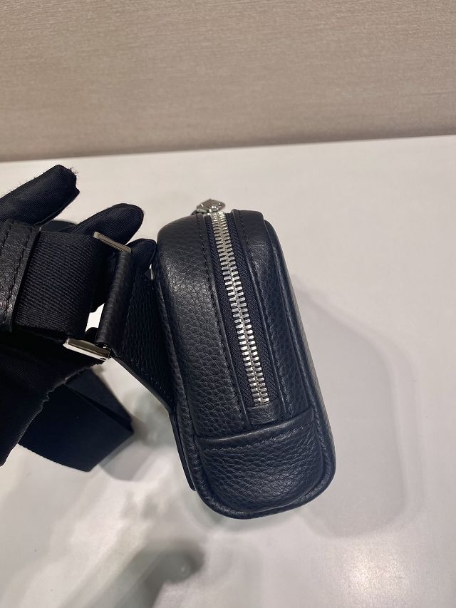 Prada original calfskin small belt bag 2VH184 black
