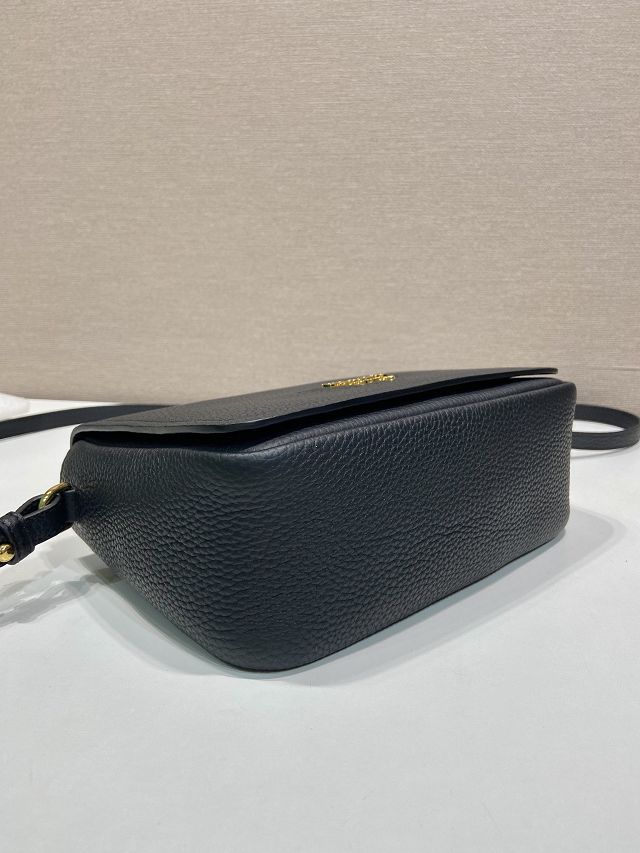 Prada original calfskin small shoulder bag 1BD314  black