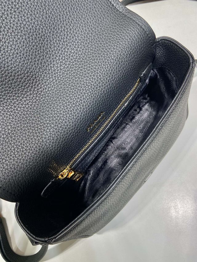 Prada original calfskin small shoulder bag 1BD314  black