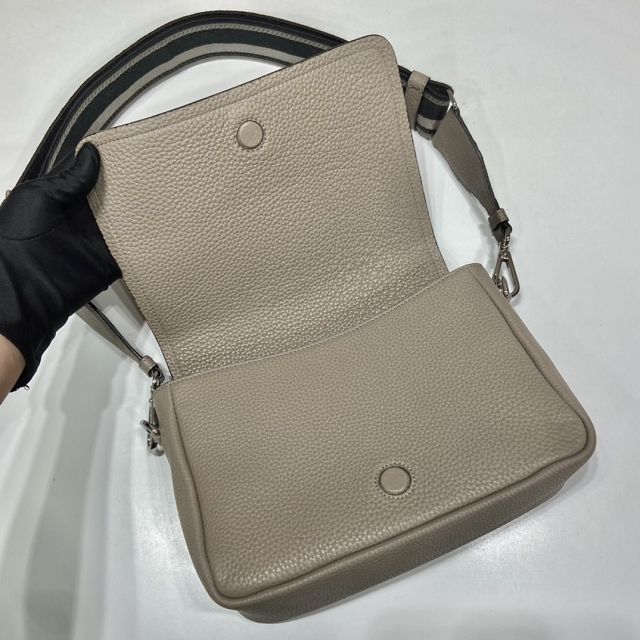 Prada original calfskin small shoulder bag 1BD314 grey
