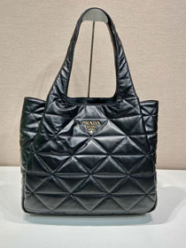 Prada original lambskin large tote bag 1BG449 black