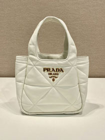 Prada original lambskin mini tote bag 1BG451 white